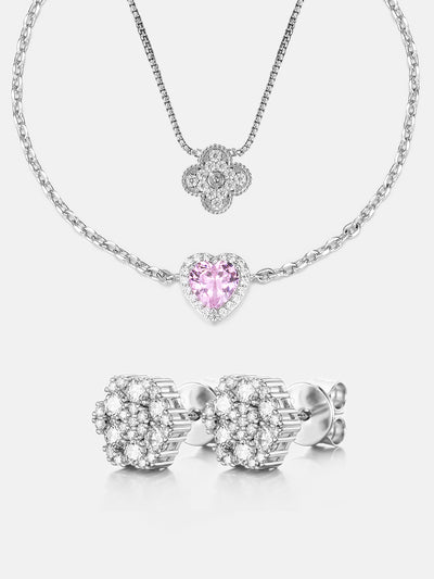 $169 Get Moisanite Earrings+Chain+Bracelet Set
