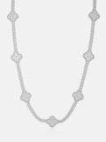 S925 Moissanite Four Leaf Clover Cuban Bracelet Or Chain