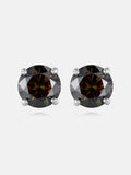 1CT Fancy Green Moissanite Stud Earrings