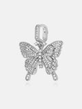 925 Sterling Silver Moissanite Layered Butterfly Pendant