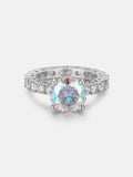 4CT Rainbow Moissanite Engagement Ring