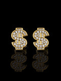 S925 Dollar Sign Stud Earrings