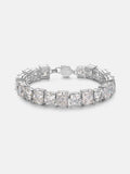 11MM Round & Baguette Moissanite Tennis Bracelet Or Chain