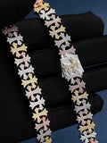 Made to Order 12mm Moissanite Fleuree Cross Bracelet