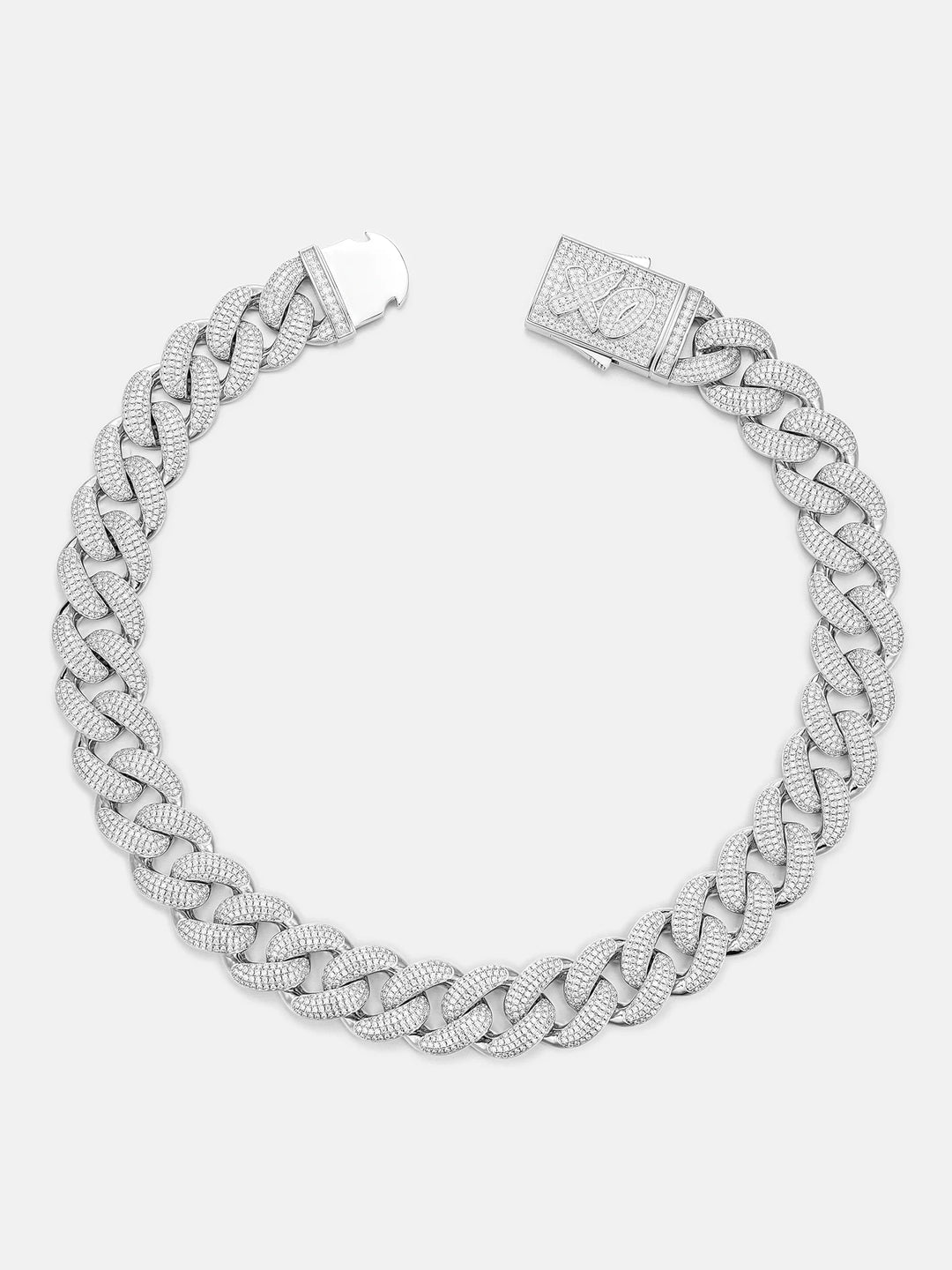 20mm Four Rows Moissanite Cuban Link