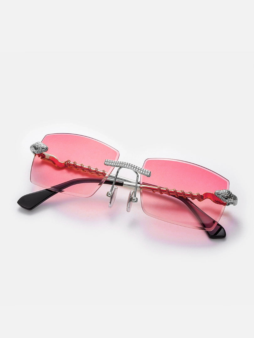 Snake white gold sunglasses Linda Farrow sunglasses: White/Gold Snake Print | eBay main image 3