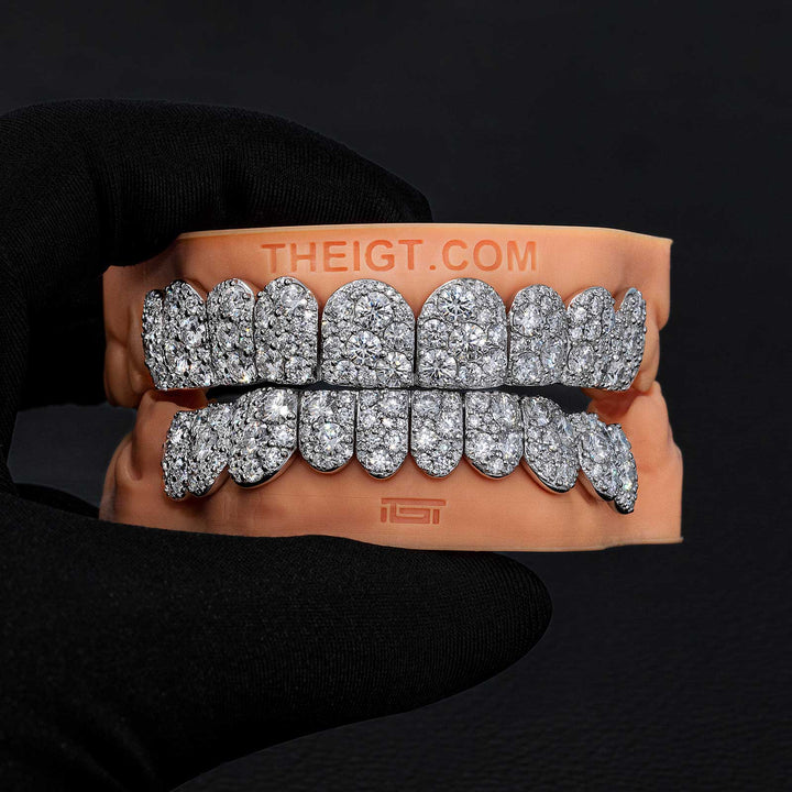 Mosaic/Snow Set Moissanite Diamond Grillz