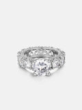 3CT Solitaire Round Cut Moissanite Eternity Ring