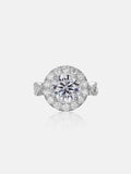 3CT Solitaire Moissanite Infinity Halo Engagement Ring