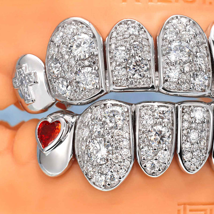 Mosaic/Snow Set Moissanite Diamond Grillz