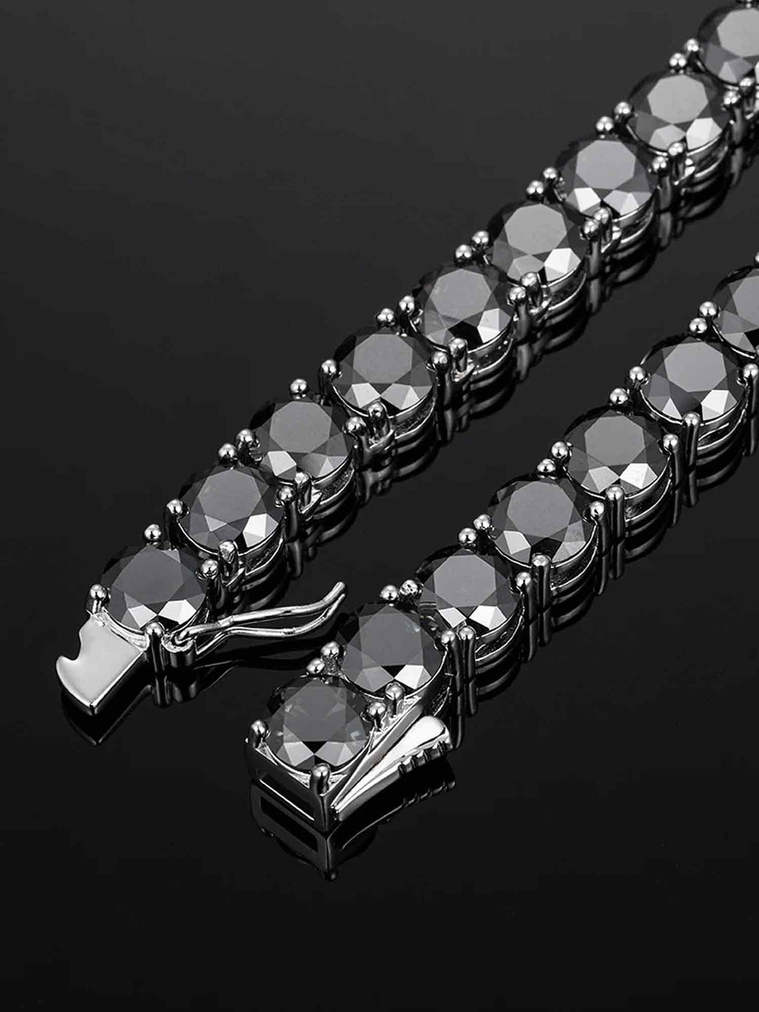 Rare Black Moissanite Tennis Bracelet