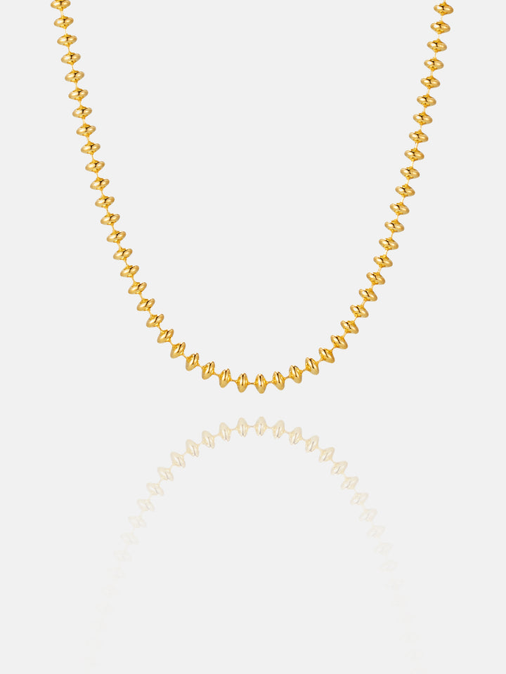 3mm Italian Silver Abacus Beads chain