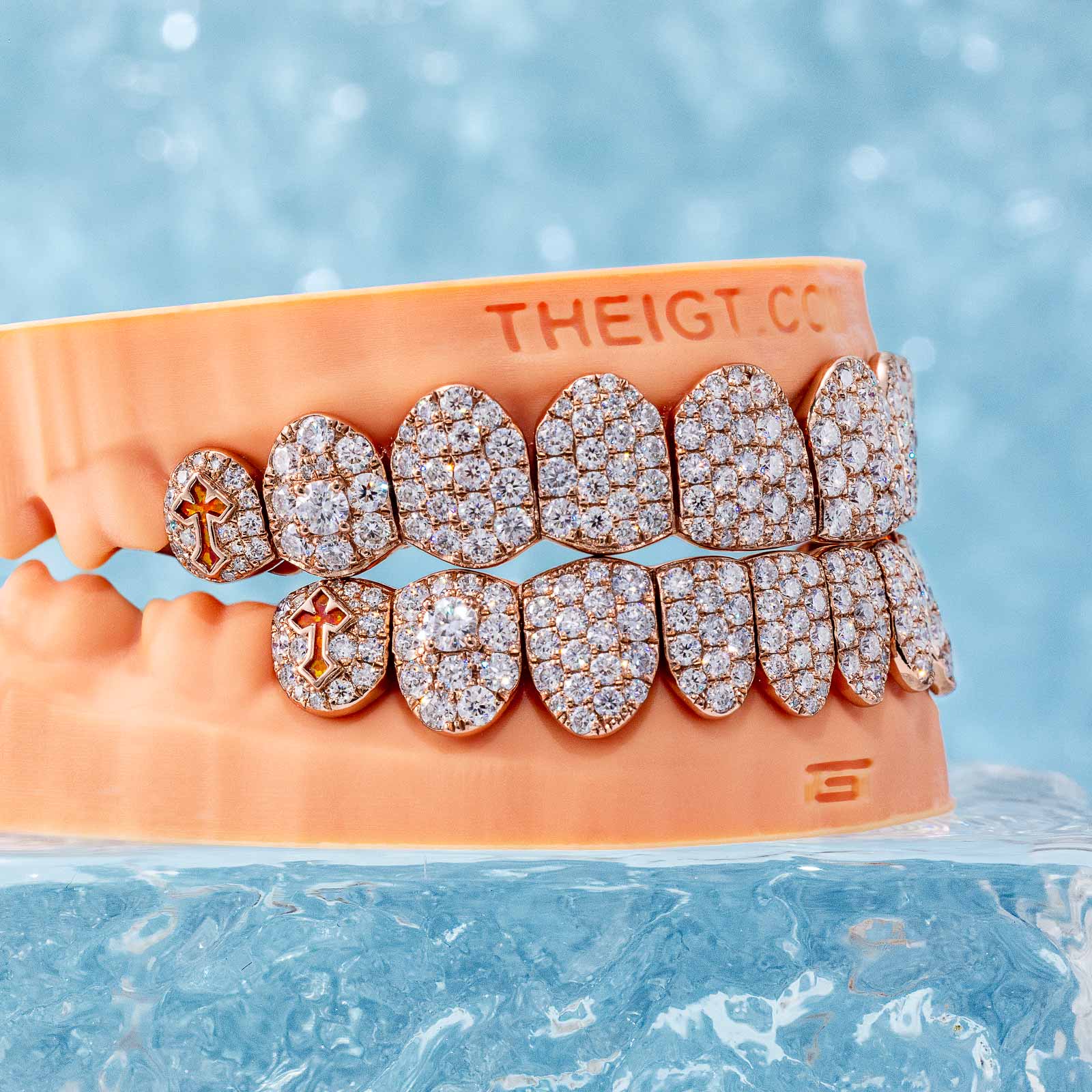 6 on 6 Grillz – Diamond & Red Cross Opal | TheIGT – ICEGIANT