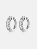 Moissanite Single Row Hoop Earrings-5CT Total
