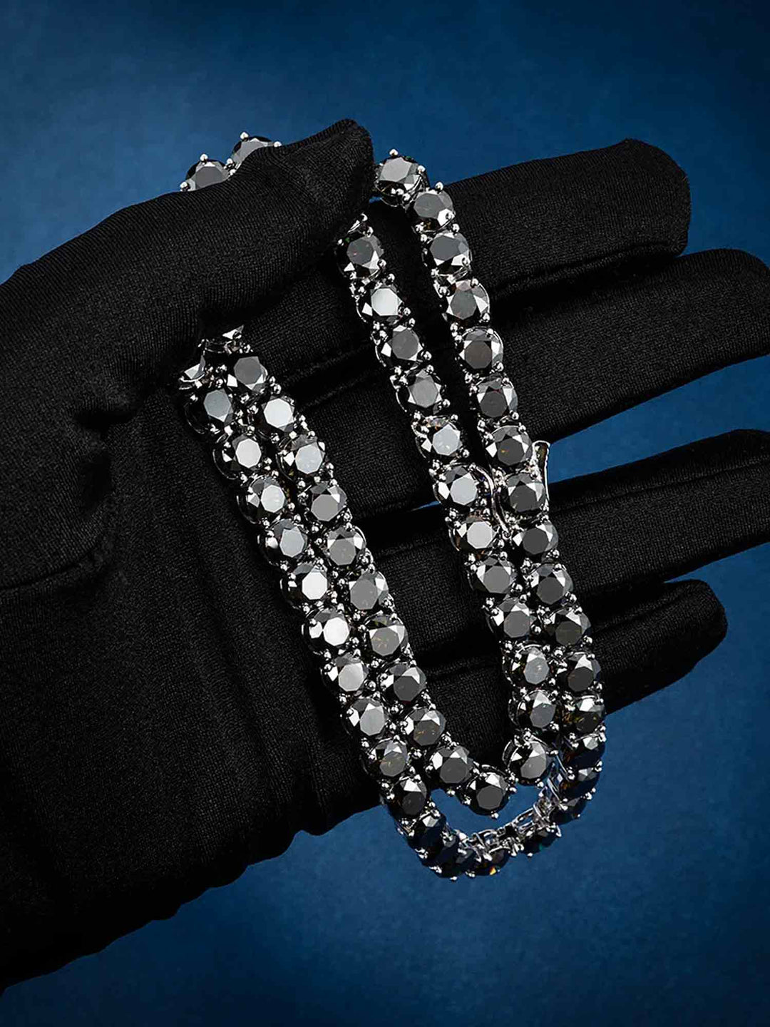 Rare Black Moissanite Tennis Bracelet