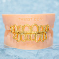 Open Face With Diamond Cut And Diamond Dust Grillz