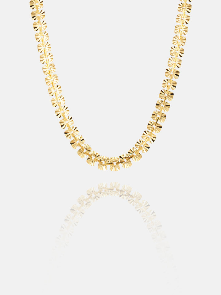 5.2mm Italian Silver Sun Discs Chain Or Bracelet