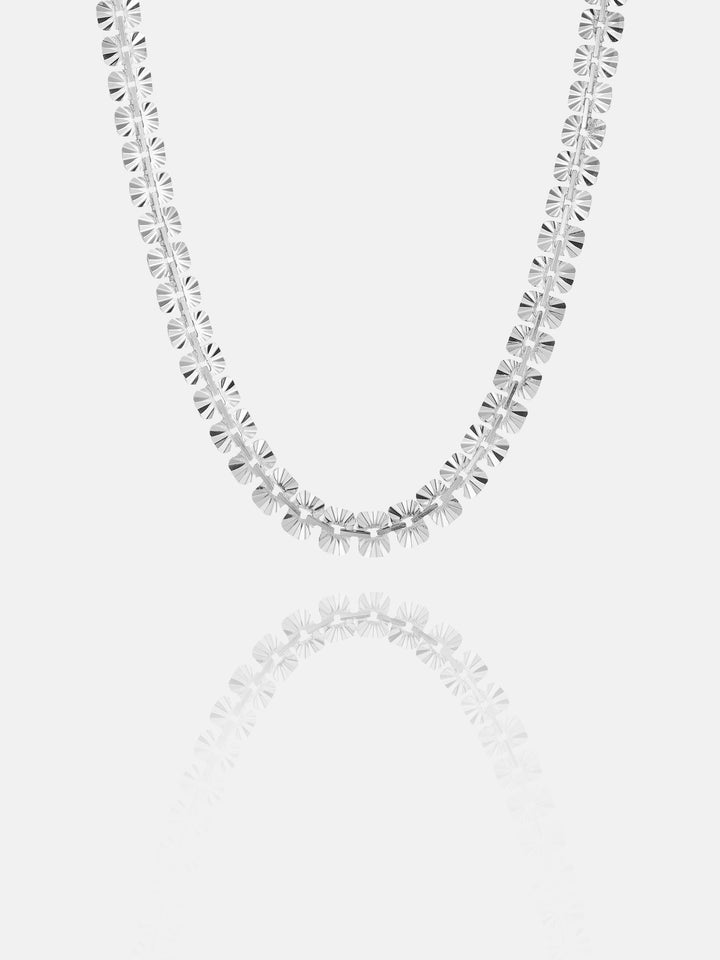 5.2mm Italian Silver Sun Discs Chain Or Bracelet