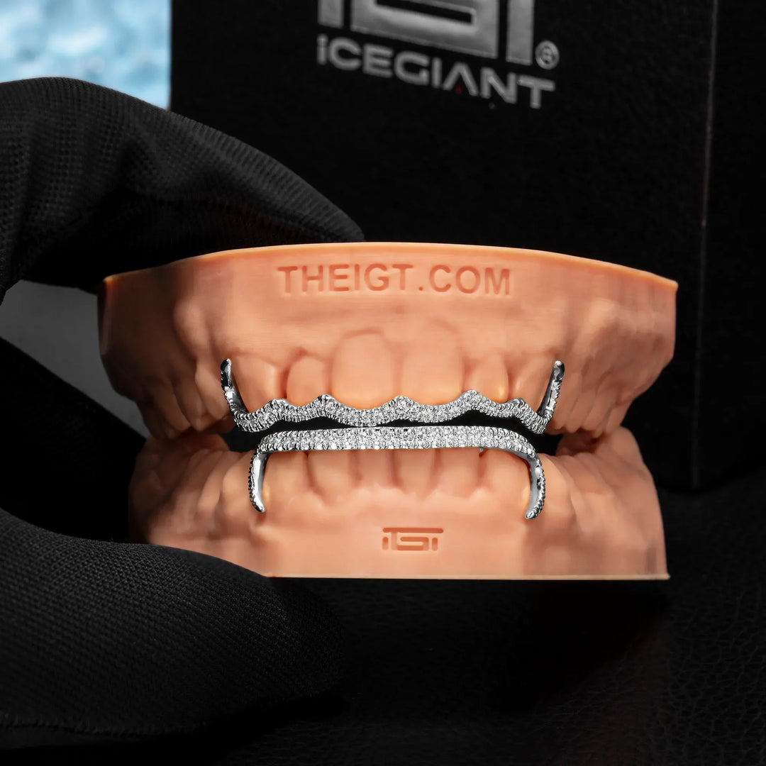 Wave Diamond Bar Grillz
