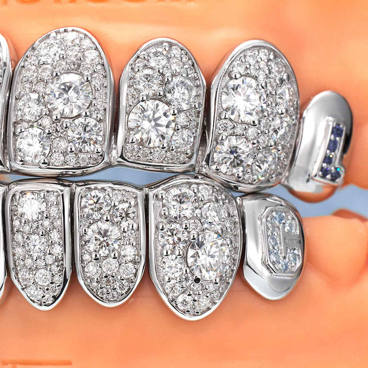 Mosaic/Snow Set Moissanite Diamond Grillz