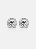 Round Cut Moissanite Polygon Earrings