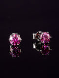 Certified Pink Moissanite Stud Earrings-2.00CT Total