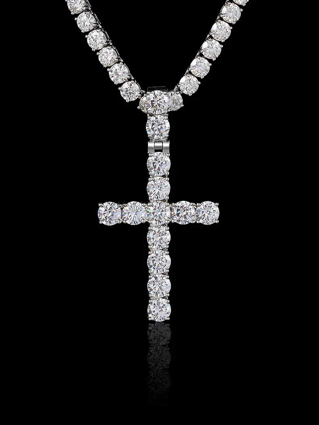 13CT S925 Moissanite Cross Pendant