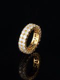 S925 6mm Moissanite Two Row Iced Ring