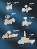 S925 Silver Custom Two-layer Cursive Script Name Pendant
