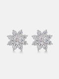 Octagonal Cut Moissanite Petal Shape Earrings