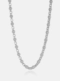 7mm Iced Out Moissanite Round Ball Rolo Chain Or Bracelet
