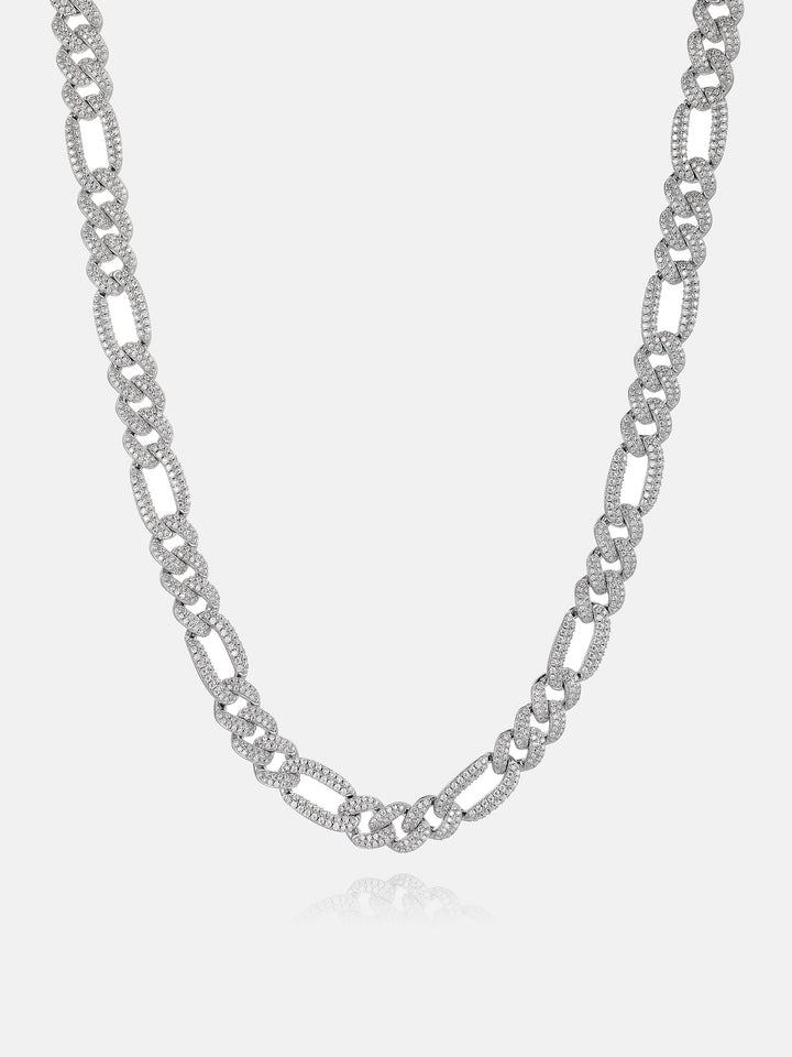 8MM S925 Moissanite Figaro Chain