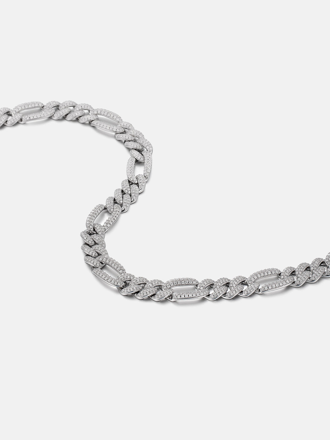 8MM S925 Moissanite Figaro Chain