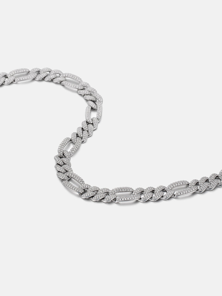 8MM S925 Moissanite Figaro Chain