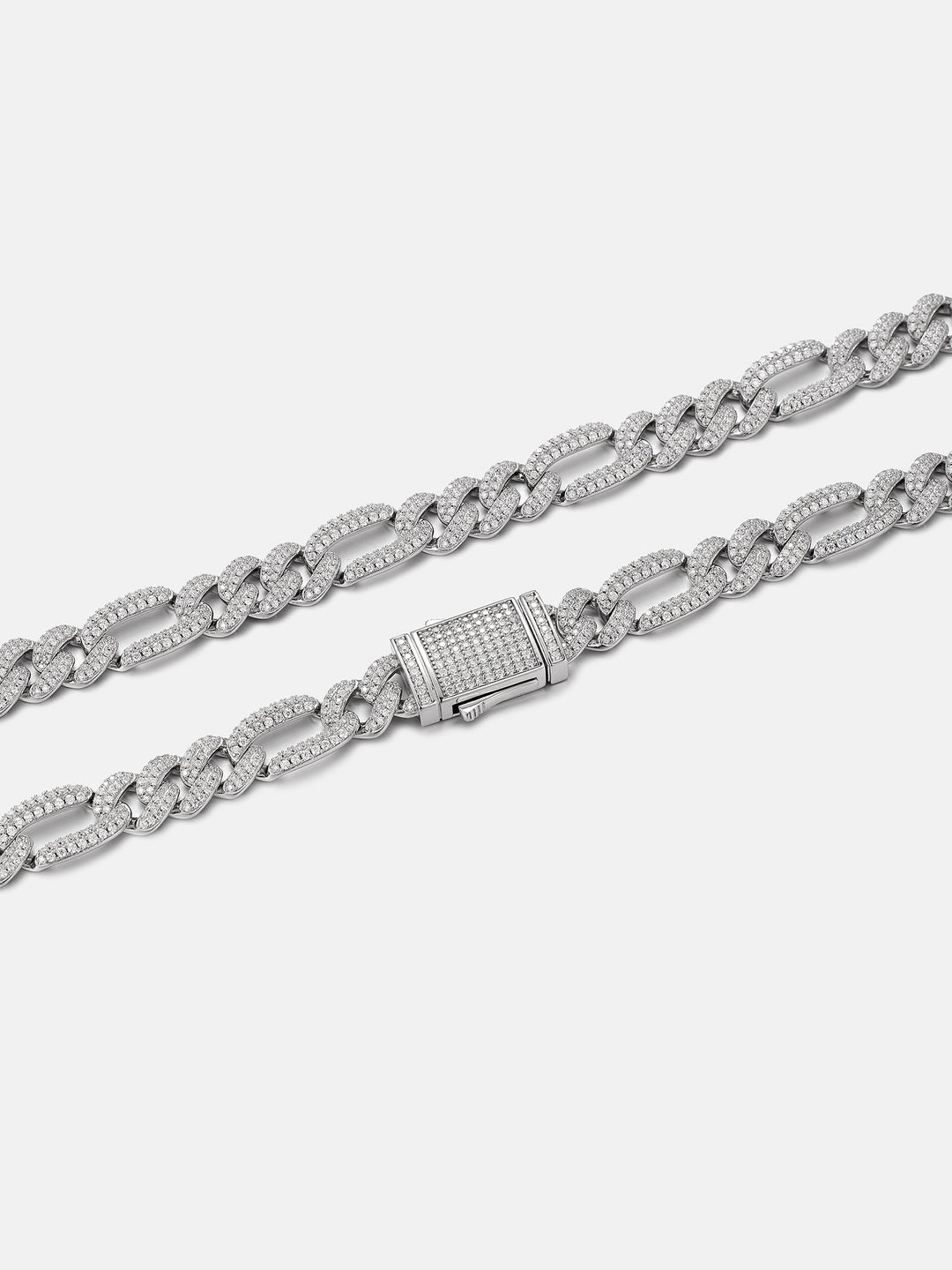 8MM S925 Moissanite Figaro Chain