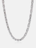 8MM Emerald & Round Cut Moissanite Tennis Chain
