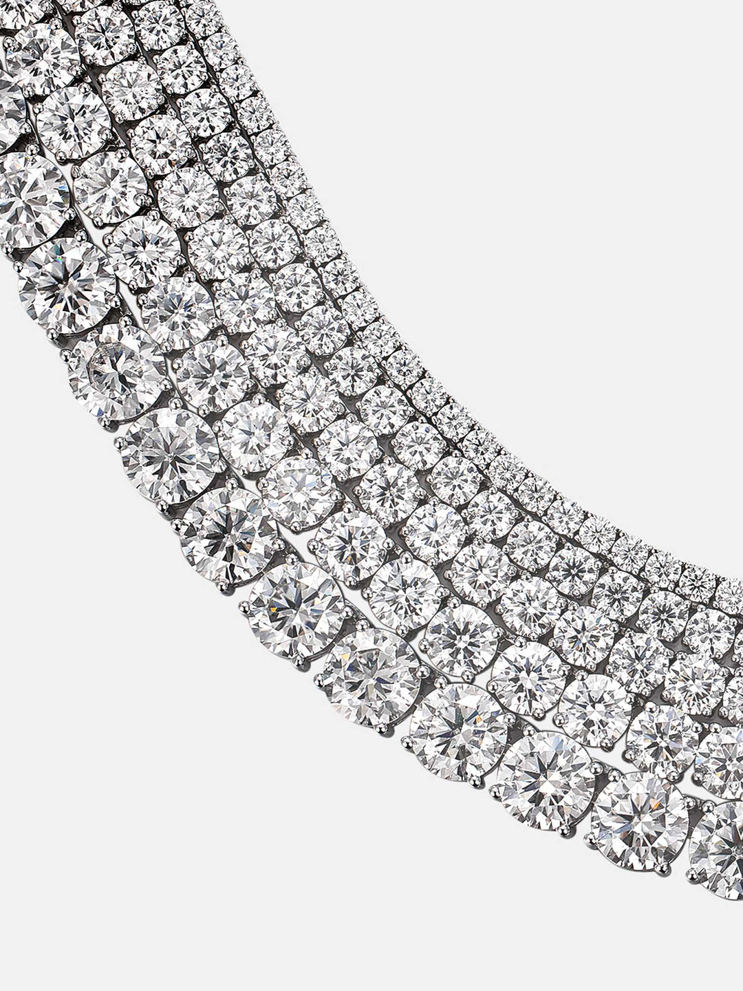 3MM-8MM 925 Sterling Silver Moissanite Tennis Chain