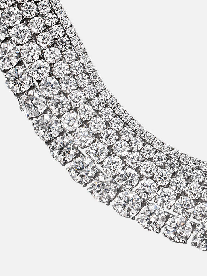 3MM-8MM 925 Sterling Silver Moissanite Tennis Chain