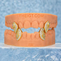 Ankh And Cross On Moissanite Fangs Grillz