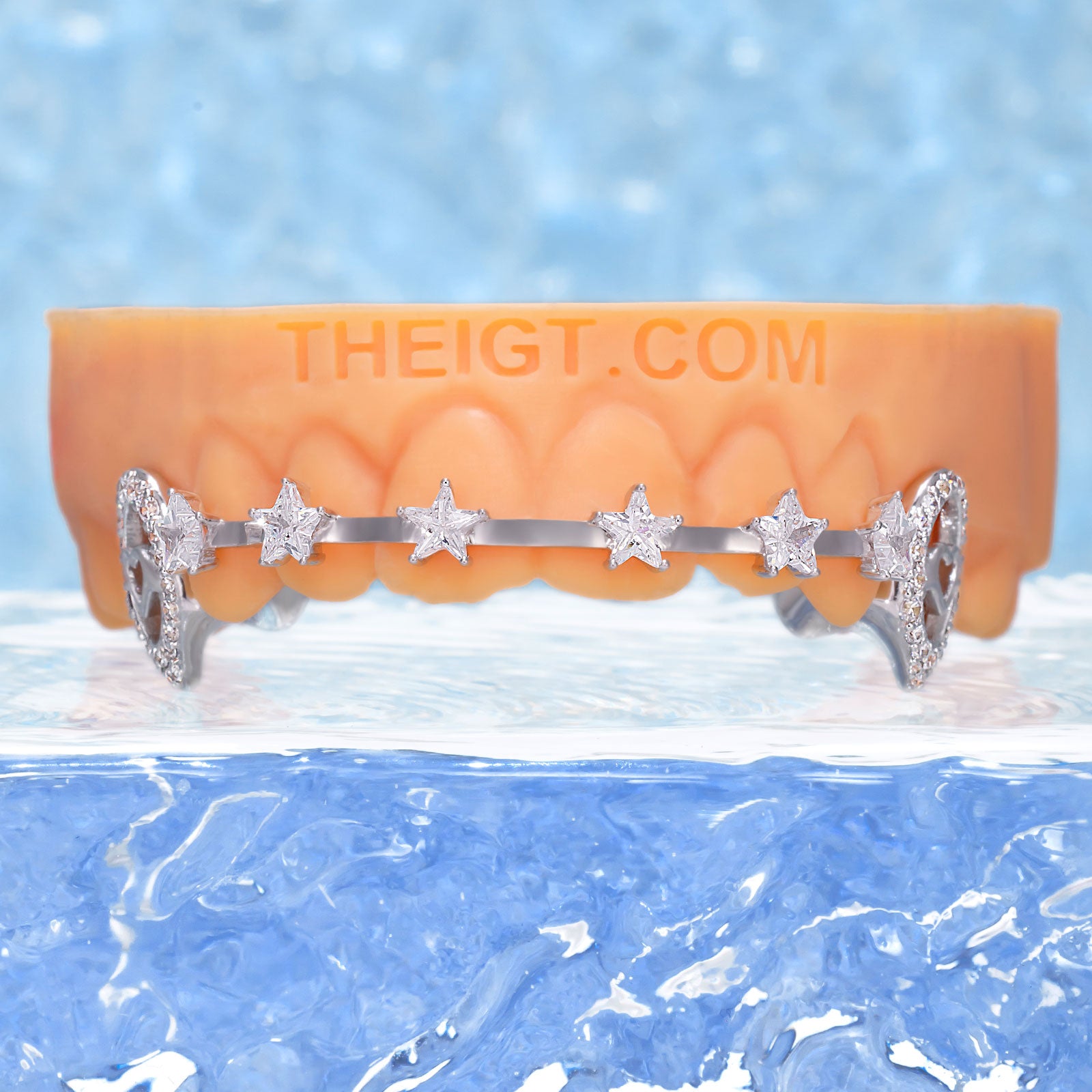 Celestial Brace Grillz Star & Heart Design Custom Grillz ICEGIANT