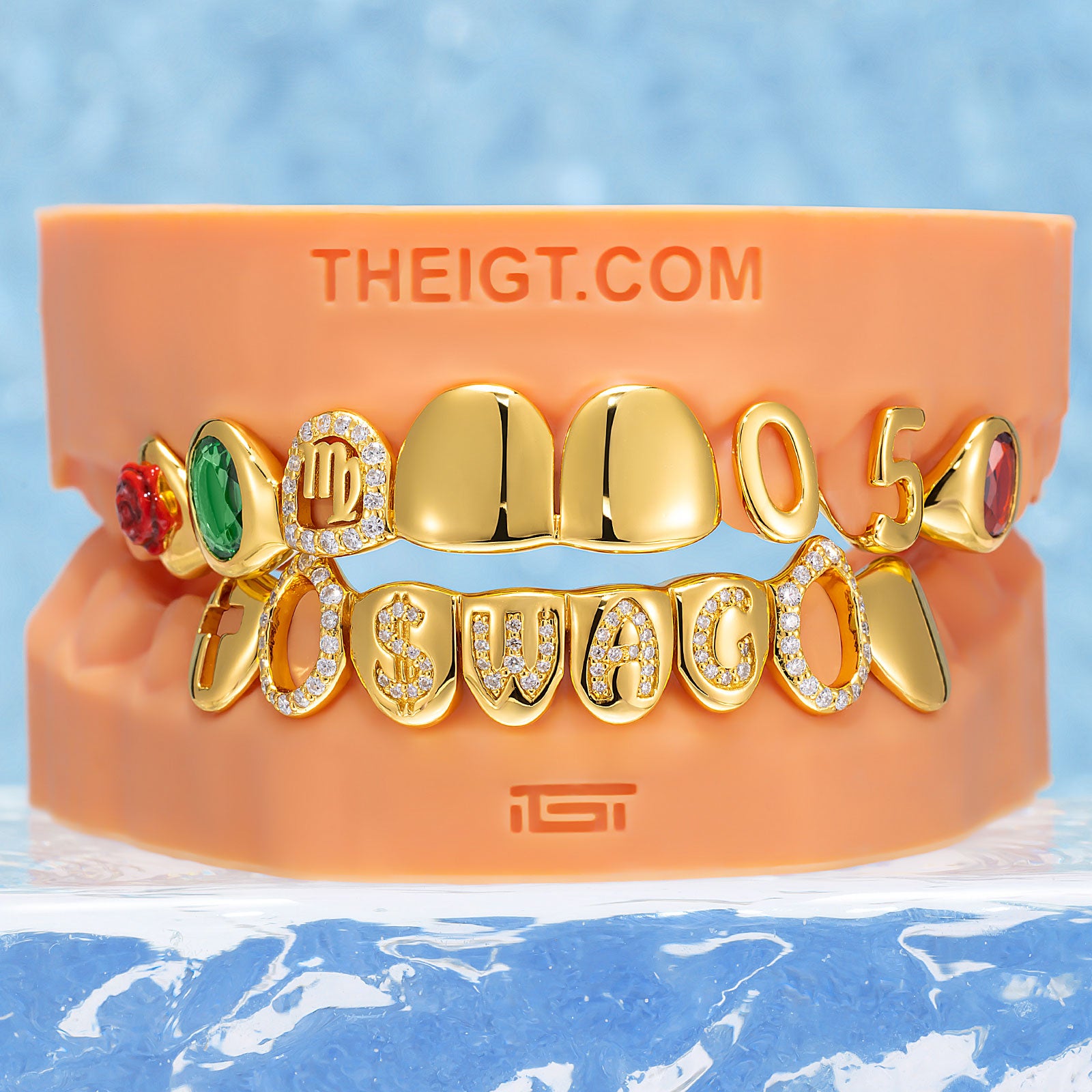 Colored Gem Zodiac & Letter Moissanite Grillz – ICEGIANT