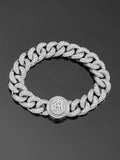 12mm Cuban Link Bracelet in White Gold