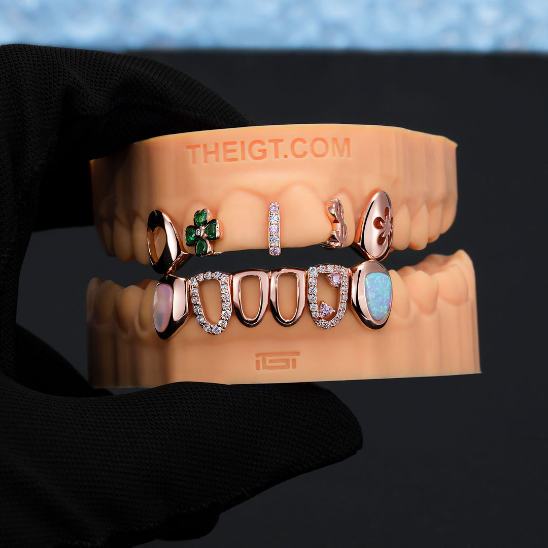 Open Face Pink Charm Grillz