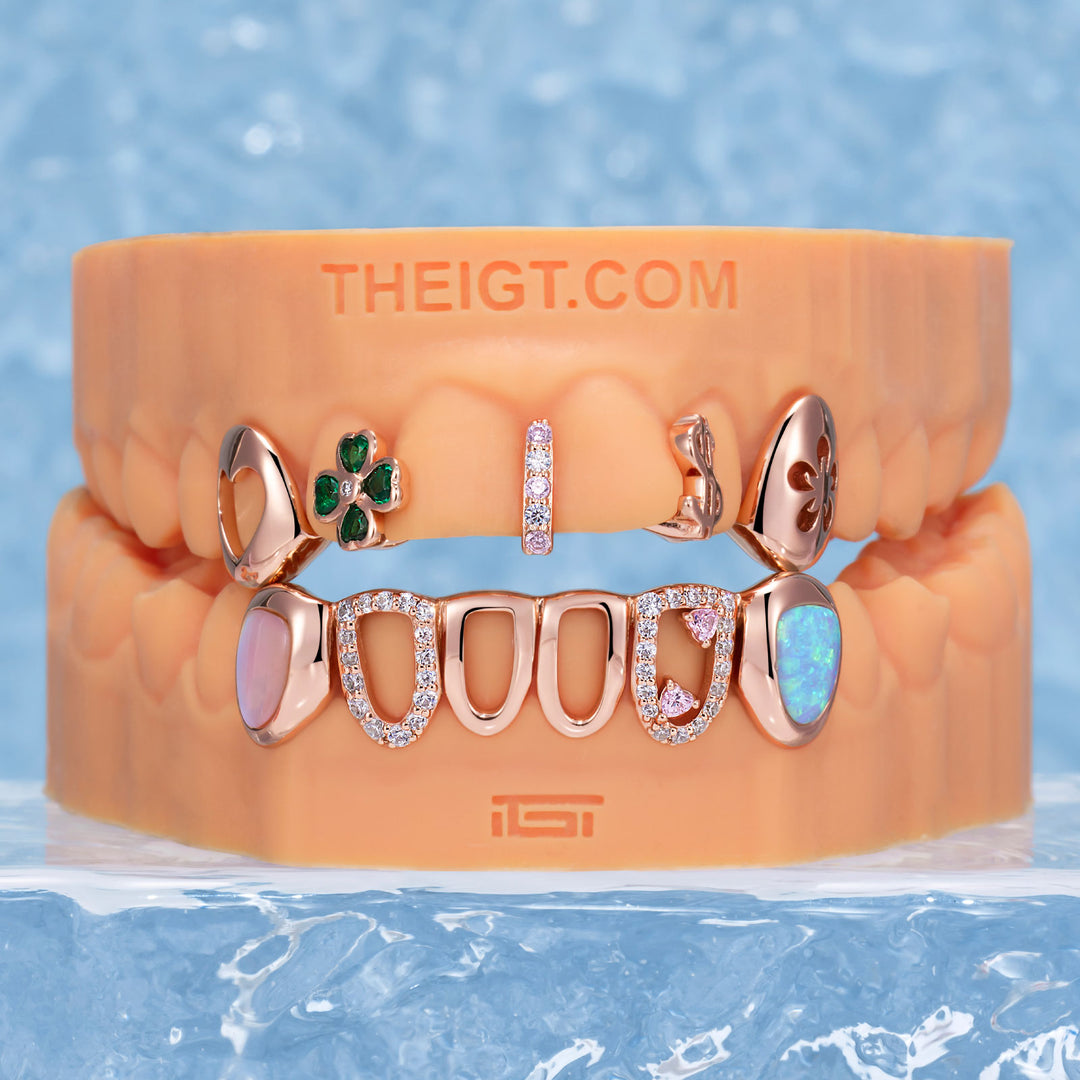 Open Face Pink Charm Grillz
