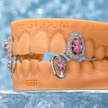 Pink Sapphires On Fang Grillz