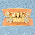 Polish Gold With lced Fangs Grillz