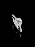 Floating Halo Moissanite Engagement Ring