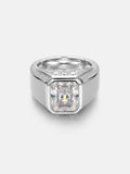 Radiant Cut Moissanite Pinky Ring