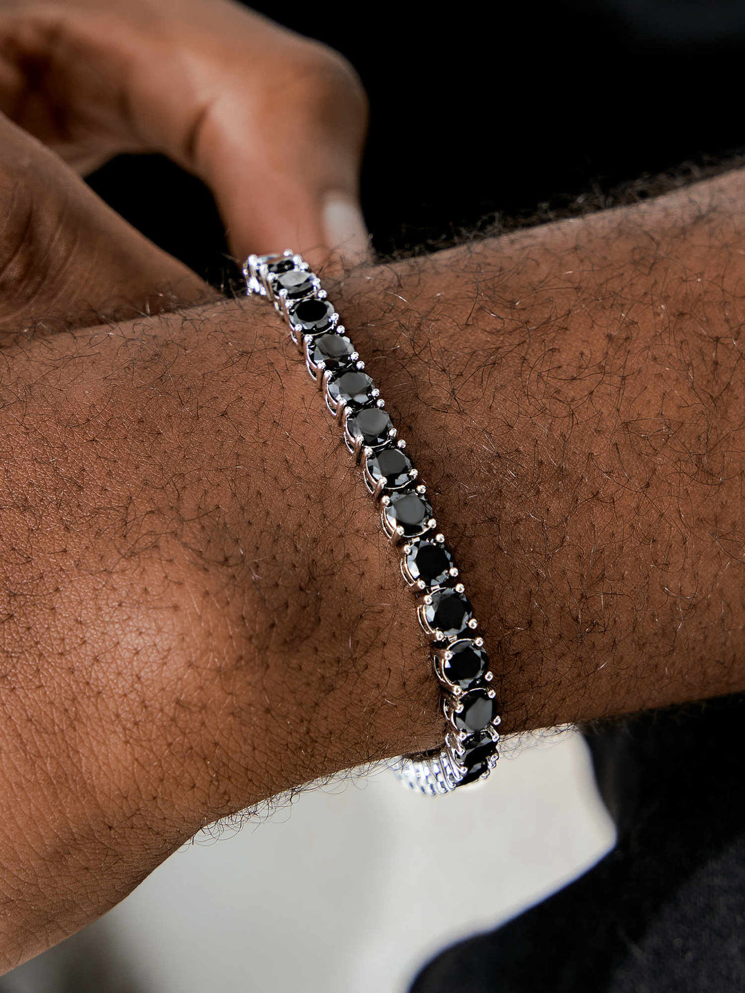 Rare Black Moissanite Tennis Bracelet
