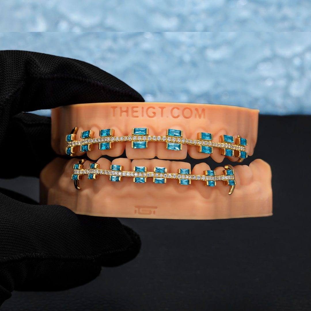Rectangular Cut Brace Style Grillz